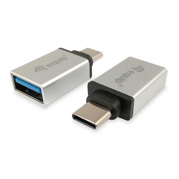 Equipaggia 133473 adattatore USB, tipo USB C -> USB di tipo A, femmina maschio, argento