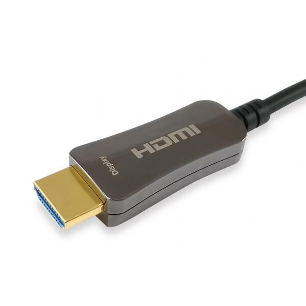 Equipaggiare 119430 HDMI 2.0 Cavo ottico attivo, HDMI Tipo A -> HDMI Tipo A 3D, 18 Gbit S, 30M, nero