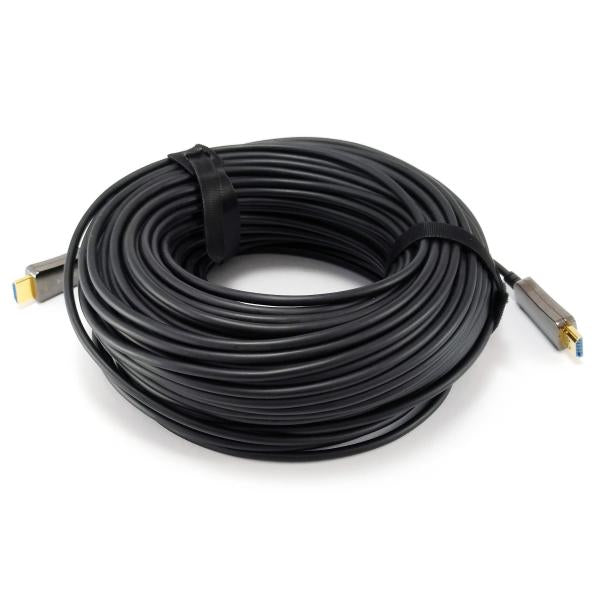 Equipaggiare 119430 HDMI 2.0 Cavo ottico attivo, HDMI Tipo A -> HDMI Tipo A 3D, 18 Gbit S, 30M, nero