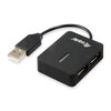 Equipaggiare 128952, hub USB da viaggio a 4 porte, USB 2.0, 480 mbit, plastica, nero