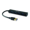 Equipaggiare 128953, hub USB a 4 porte, USB 3.2 Gen 1 Tipo-A, 5000 mbit, nero