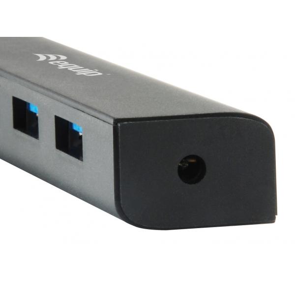 Equipaggia 128954 Hub USB a 4 porte, USB 3.2 Gen 1 Type-C-> USB 3.2 Gen 1 Type-A, 5000 Mbit S, Black