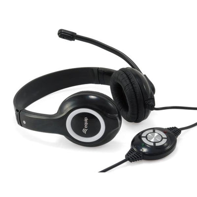 Equipaggia 245301 Auricolare da gioco, USB, BANDA CHE, Binaurale, Digital, Black