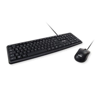 Equipaggiamento equipaggiamento 245200 tastiera cablata e mouse Combo layout Germania, USB, Qwerty, 105 chiave, 1000 dpi, nero