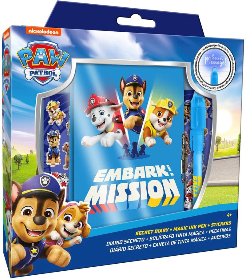 Diario secreto de Paw Patrol + bolígrafo mágico – | 23x22x3cm