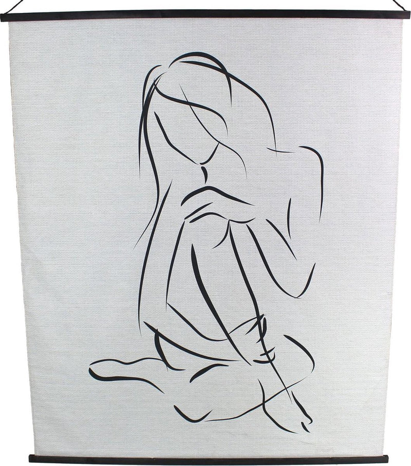 Toalla de pared colección HD negra 140x2x170cm