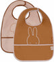 Jollein x Miffy - bavaglino impermeabile - bavaglini - miffy peekaboo wild rose - 2 pezzi
