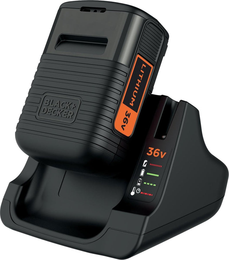 Kit Black+decker: caricabatteria 36v 2a + 1 batteria 36v 2.0ah - bdc2a36-qw