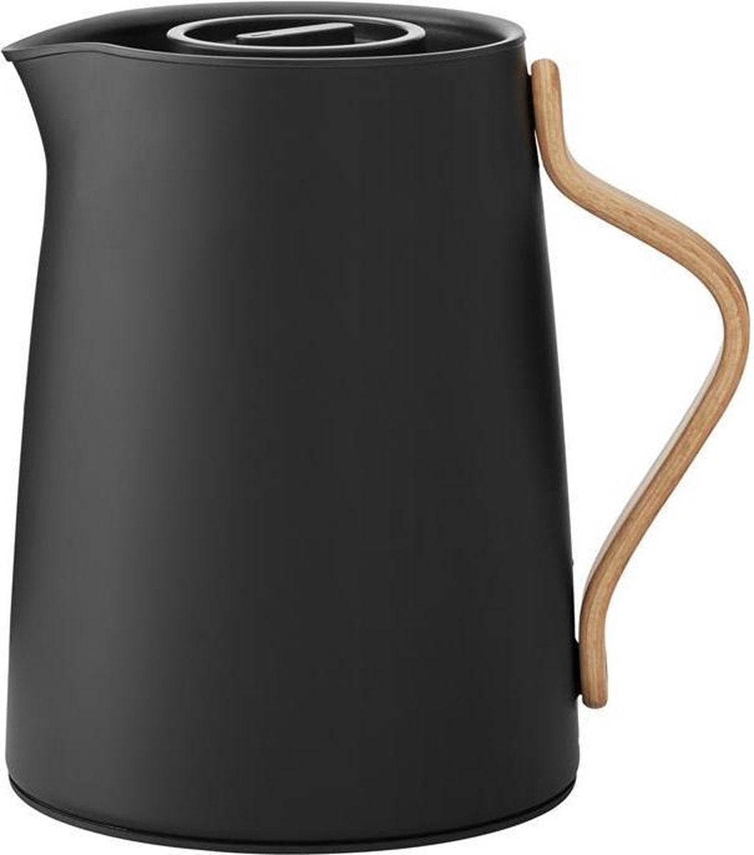 Stelton emma vacuum - theekan met filter - 1 liter mat zwart