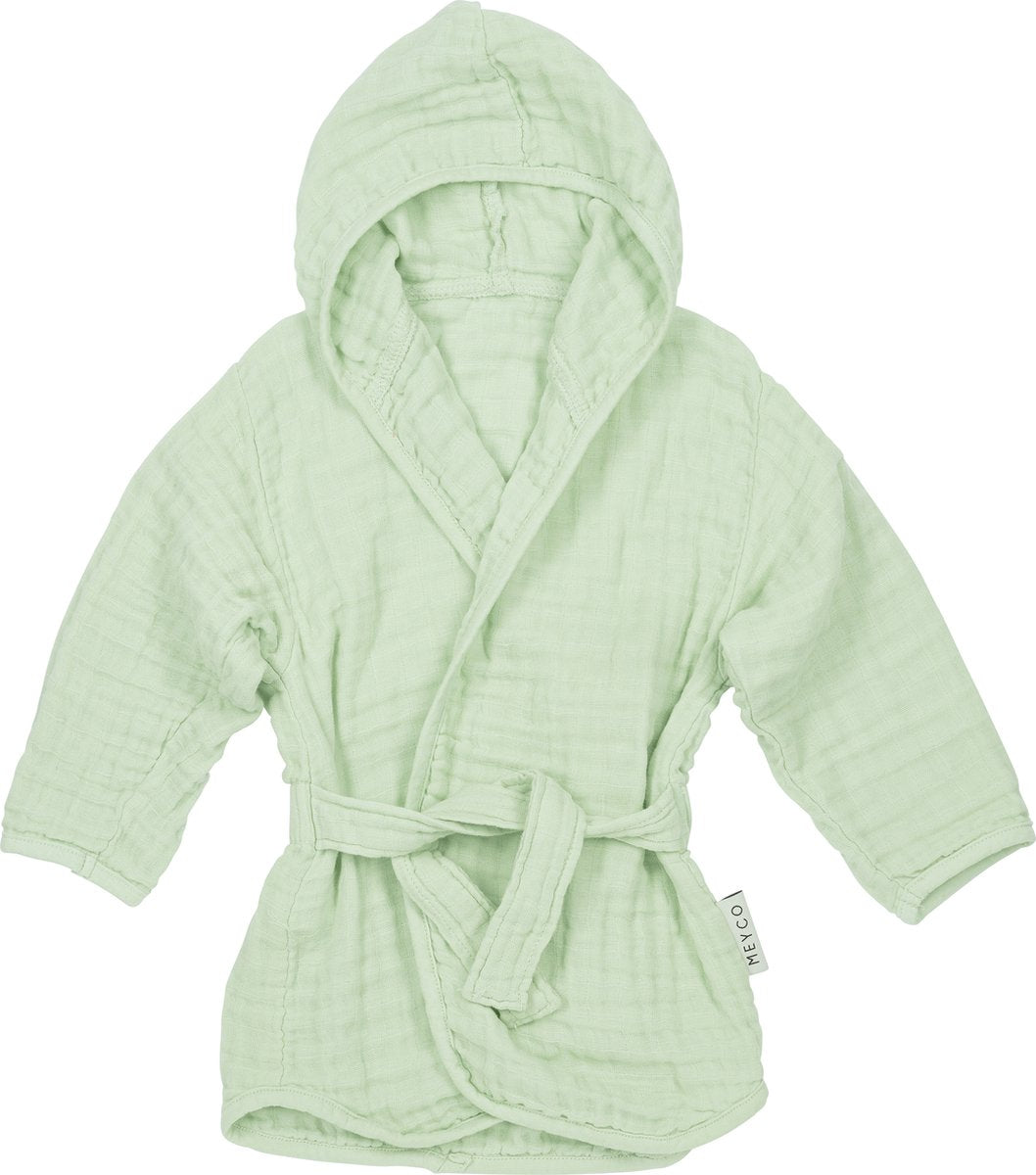 Accappatoio Meyco baby uni - idrofilo prelavato - verde tenue - 86 92