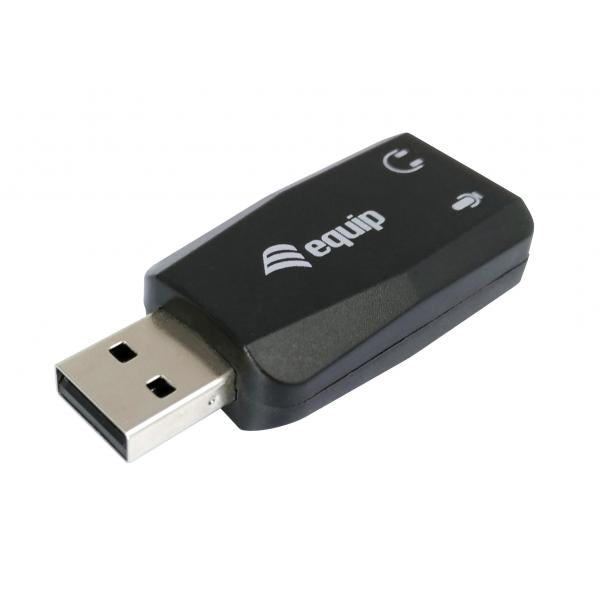 Equipaggiamento 245320 Adattatore audio USB, USB Type-A, 3,5 mm, 22 mm, 51 mm, 12 mm, nero