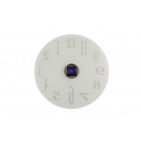 Nextime Nextime Klok 2472 Specchio vetro, Ø43 cm, muro, bianco - afbeelding 5