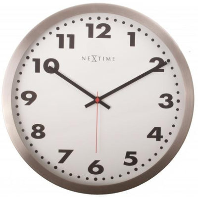 Nextime Nextime Klok 2519 Arabo, Ø25 cm, muro, bianco