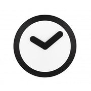 Nextime klok 2615zw focus, ø25 cm, wall, wit zwart - afbeelding 1
