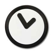 Nextime klok 2615zw focus, ø25 cm, wall, wit zwart - afbeelding 2