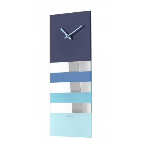 Nextime Nextime Klok 2855Bl Bold Stripes, 38x19 cm, muro, blu