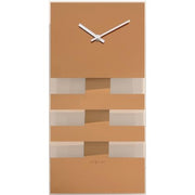 Nextime klok 2855co bold stripes, 38x19 cm, wall, copper - afbeelding 1