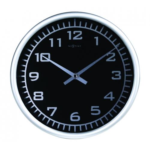 Nextime nextime klok 2953 blacky, ø 25 cm, wall, black