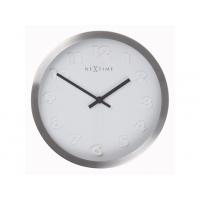 Nextime Nextime Klok 2991Ar Numero paniki, Ø34 mm, muro, bianco