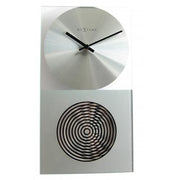 Nextime Nextime Klok 3028 on Clock, 16x30.2 cm, Wall, Glass, Silver - afbeelding 1