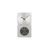 Nextime nextime klok 3028 op clock, 16x30.2 cm, wall, glass, silver