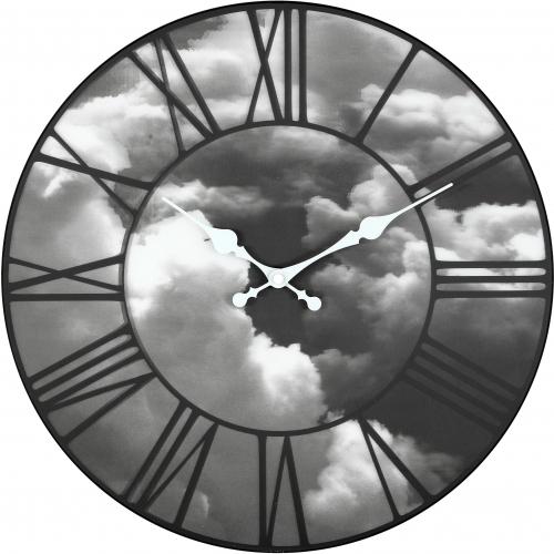 Nextime nextime klok 3037 clouds, ø39 cm, wall, black