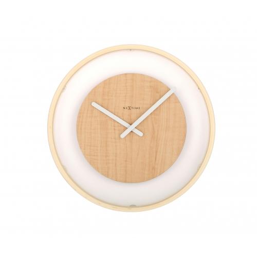 Nextime nextime klok 3046 wood loop, ø30 cm, wall, wood