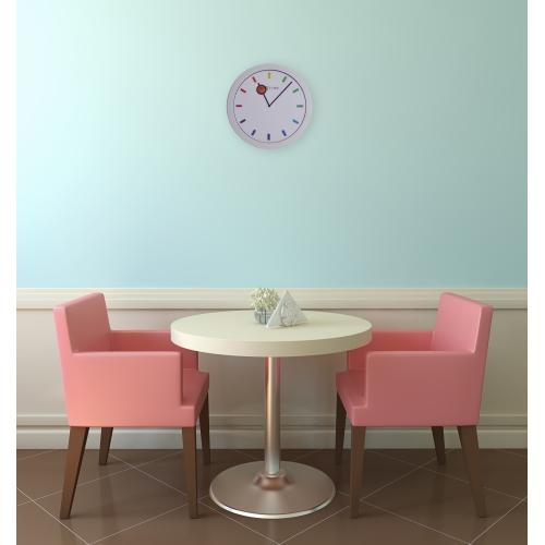 Nextime nextime klok 3048 color change, ø28 cm, wall, white multi-color