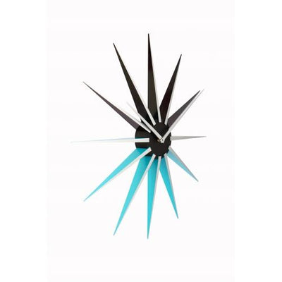 Nextime nextime klok 3051bl nova, ø50 cm, wall, black blue