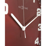 Nextime klok 3053ro dash red, ø35 cm, wall, red silver - afbeelding 2