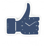NEXTIME NEXTIME KLOK 3072BL Thumbs Up, 40.5x41.5 cm, Wall, Blue Silver - afbeelding 1