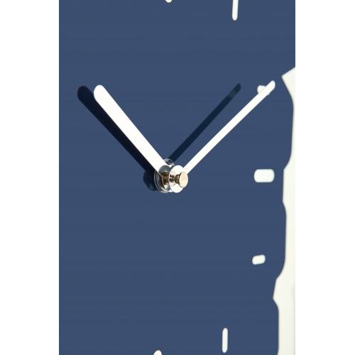 Nextime nextime klok 3072bl thumbs up, 40.5x41.5 cm, wall, blue silver