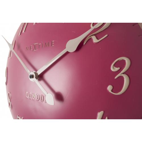 Nextime Nextime Klok 3084RZ London Arabo, Ø34,5 cm, muro, bianco rosa