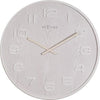 Nextime Nextime Klok 3096Wi Wood Wood Medium, Ø35,5 cm, parete, bianco