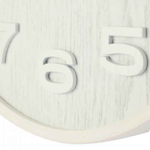 Nextime Nextime Klok 3096Wi Wood Wood Medium, Ø35,5 cm, parete, bianco