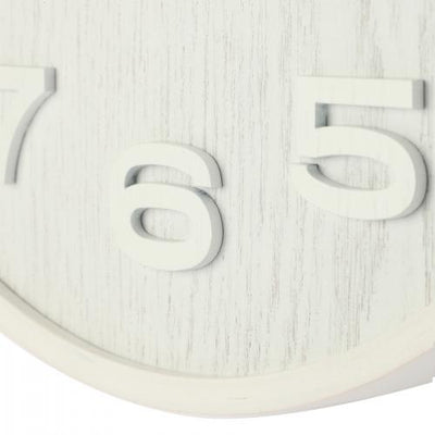 Nextime klok 3096wi wood wood medium, ø35.5 cm,wall, white