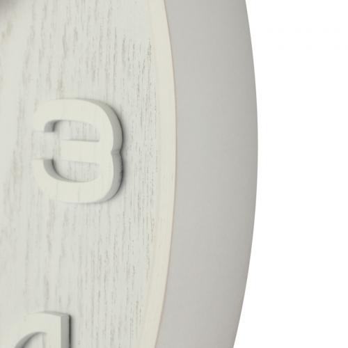 Nextime Nextime Klok 3096Wi Wood Wood Medium, Ø35,5 cm, parete, bianco