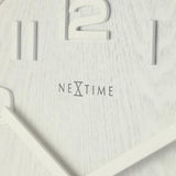 Nextime klok 3096wi wood wood medium, ø35.5 cm,wall, white - afbeelding 5