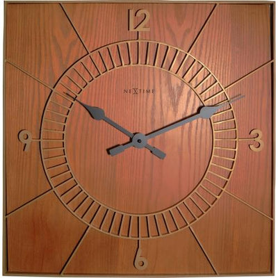 Nextime Nextime Klok 3112Br Wood Square, 50x50 cm, muro, marrone