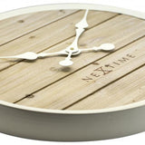 Nextime klok 3134wi plank, ø50 cm, wall, white - afbeelding 4