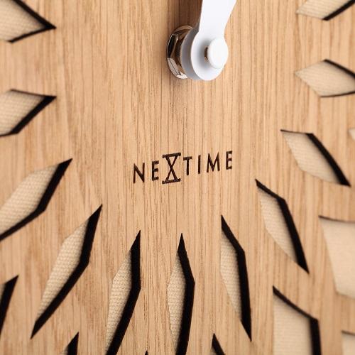 Nextime nextime klok 3149be sun large, ø50 cm, wall, beige