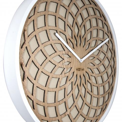 Nextime nextime klok 3150be sun small, ø35 cm, wall, beige