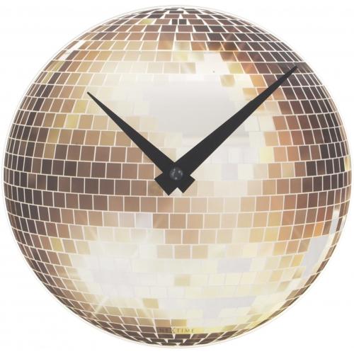 Nextime nextime klok 5172 little disco, ø20 cm, wall, silver