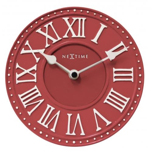 NEXTIME NEXTIME KLOK 5187RO LONDON Table, Ø16 cm, Wall, Red White