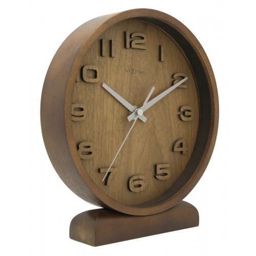 Nextime Nextime Clock 5192gs legno in legno piccolo, 22x20 cm, parete, legno, grigio