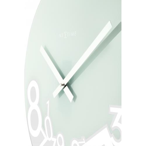 Nextime Nextime Klok 8115 caduto, Ø43 cm, muro, argento