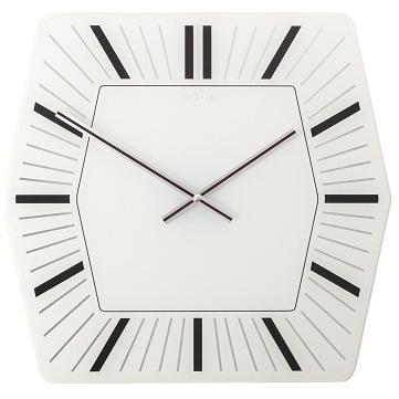 Nextime nextime klok 8128wi hexagon, 43x43 cm, wall, white