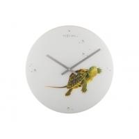 Nextime nextime klok 8137 turtle, ø43 cm, wall, white green