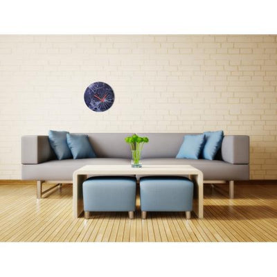 Nextime klok 8147 crash, ø43cm, wall, blue