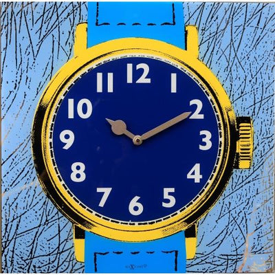 Nextime nextime klok 8157 watch one, 43x43.2 cm, wall, blue yellow